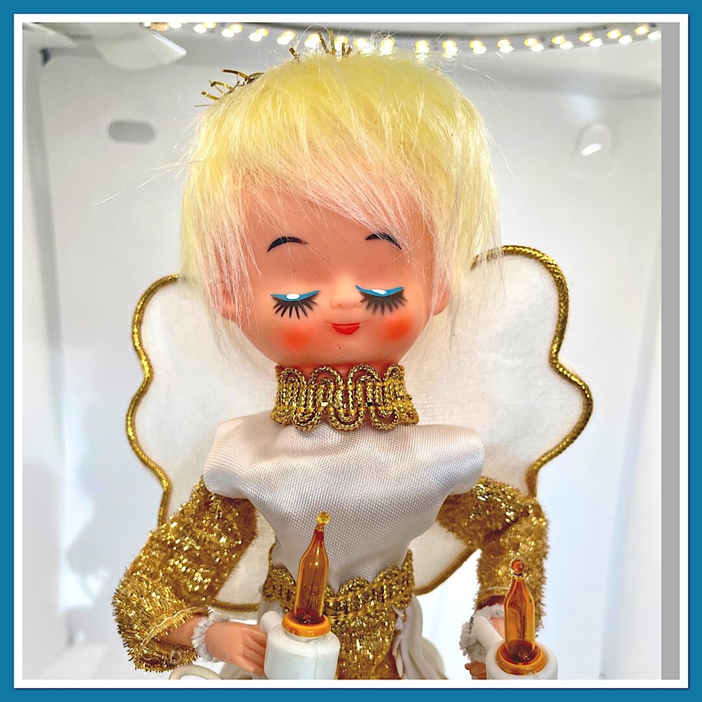 Vintage Noma Angel Christmas Tree Top Lighted